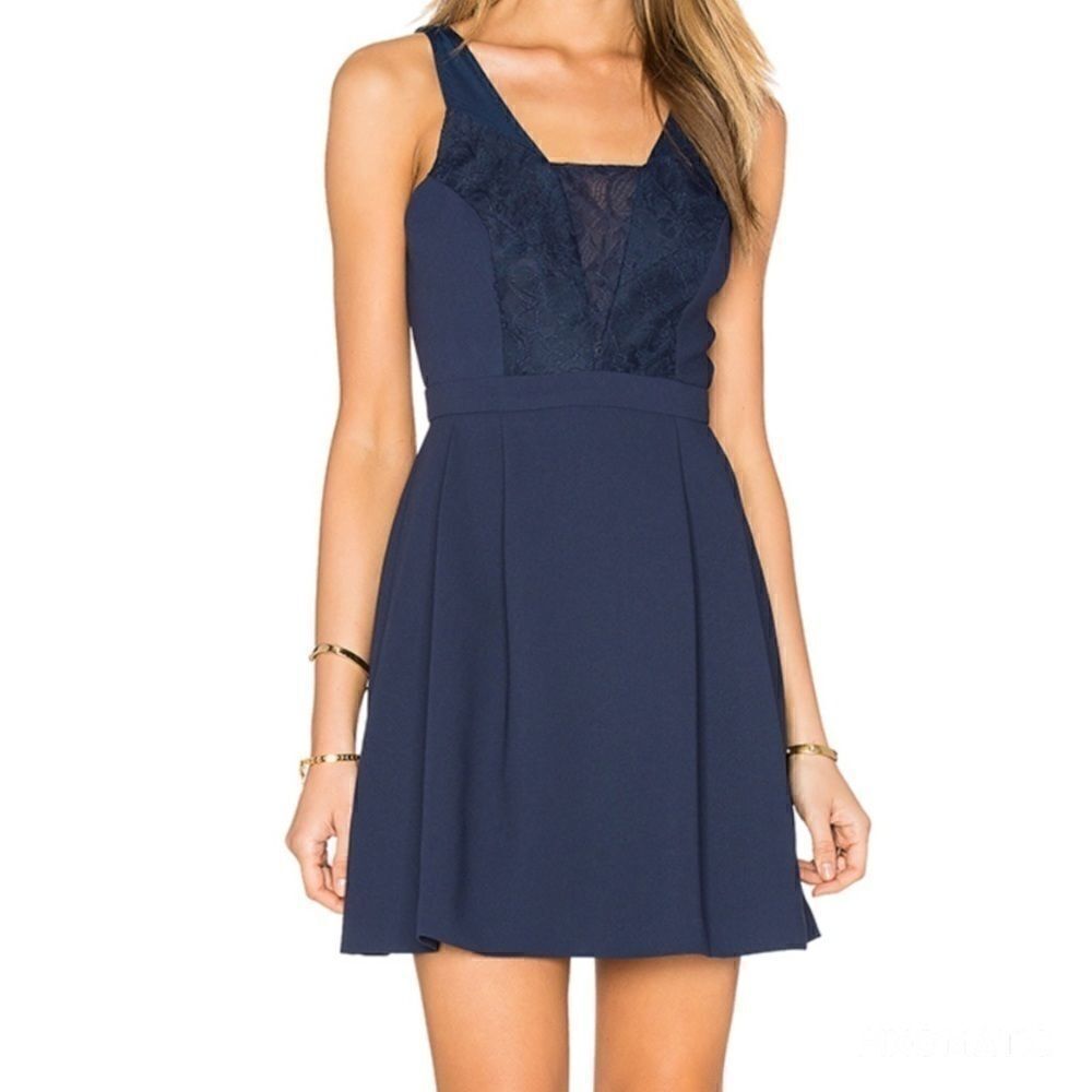 BCBG Navy Tank Fit and Flare Dress size 2